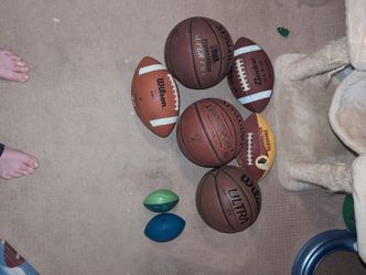 Basketballs and footballs