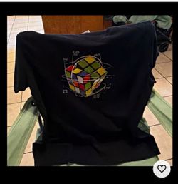 Rubik's Cube Black Graphic Print Short Sleeve T-Shirt L/XL Regular