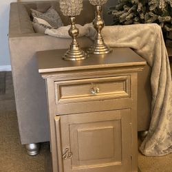 Silver Champagne End Table