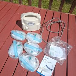 DeVilbiss Pulmo-Aide Compact Compressor Nebulizer 5 Micro Mist Set 7ft Oxygen Tubing