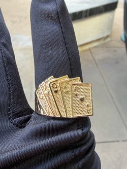 Playing cards ring 14k