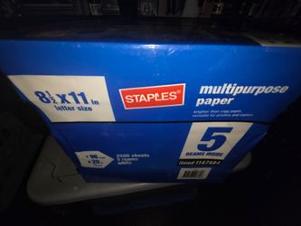 White Printer Paper 2500 sheets. Pick up in Garland 75042 by appointment.