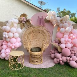 Babyshower Dusty Nude Balloon Garland