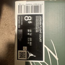 Jordan Flight Court Anthracite/White Sail M-8.5