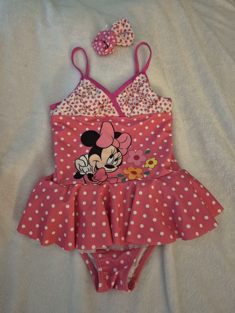 Girls Minnie Mouse Swimsuit