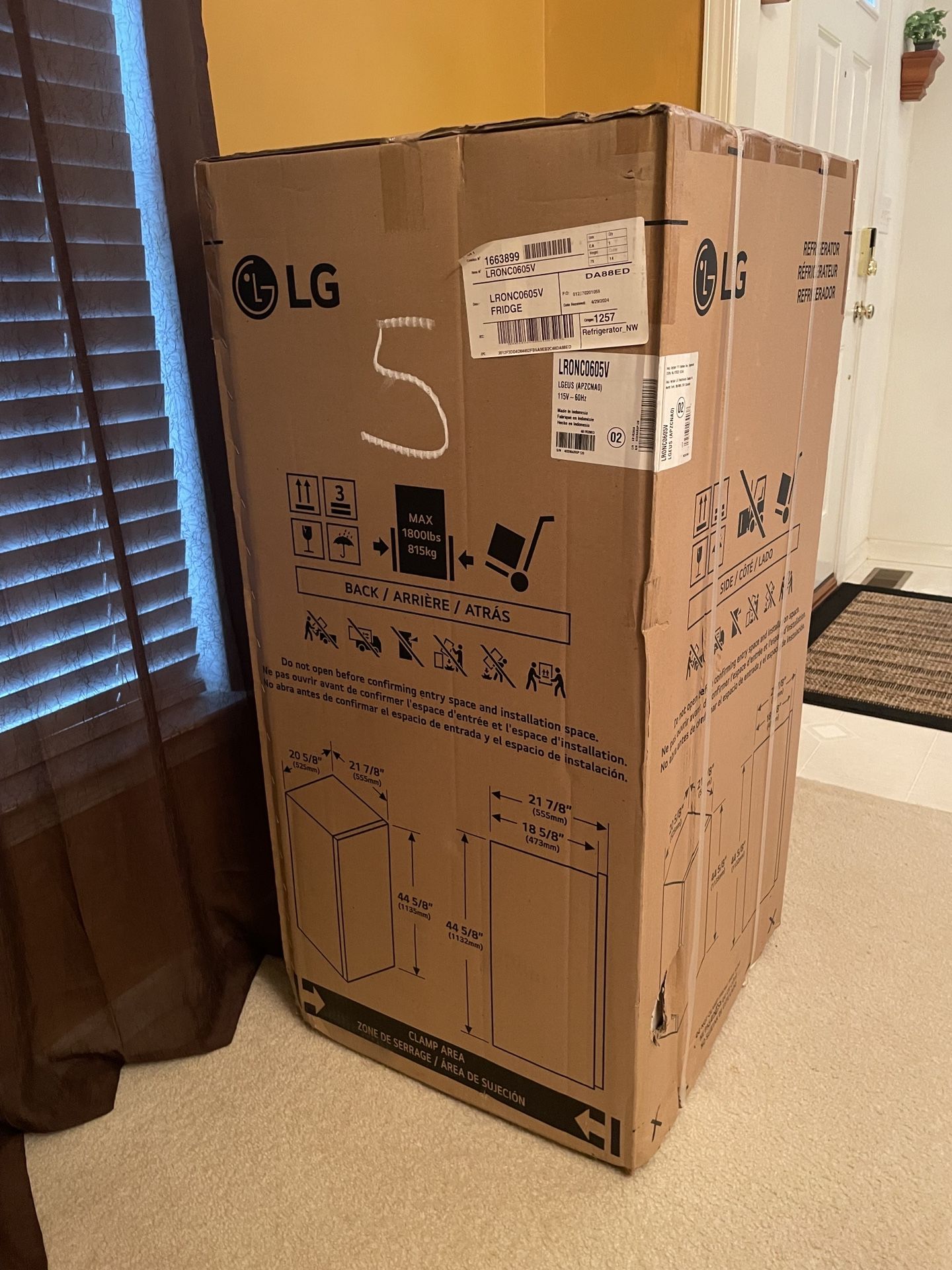 Brand New in Box - LG Fridge 6 cu. ft. Silver Single Door Refrigerator - LRONC0605V