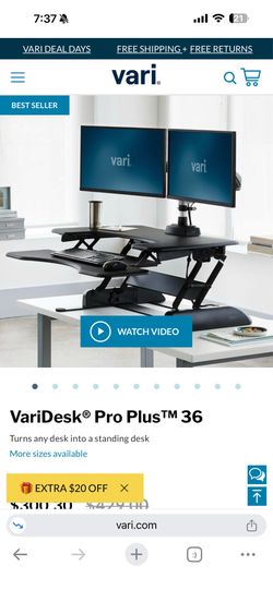 Varidesk standup desk converter