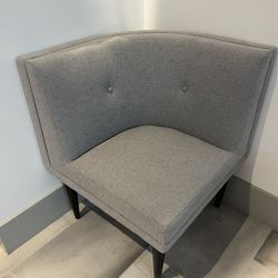 Chair, Gray, Corner, Excellent Condition
