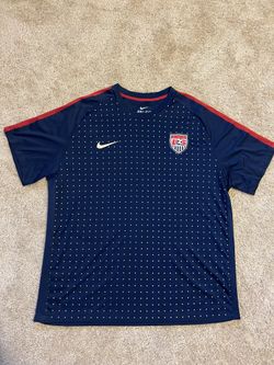 USA SOCCER FIFA WORLD CUP NIKE FC / AUTHENTIC USMNT Team USA Gold Dots SOCCER Jersey DRI-FIT / Men’s XXL / Excellent Condition!! / Navy