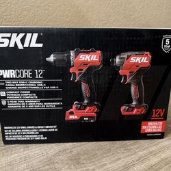 SKIL 12-volt 2-Tool Brushless Power Tool Combo Kit (1-Battery Included & Charger Included)