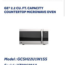 GE 2.2 CF Countertop Microwave 