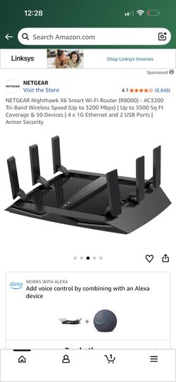 Netgear Nighthawk X6 Wifi Smart R8000-AC3200