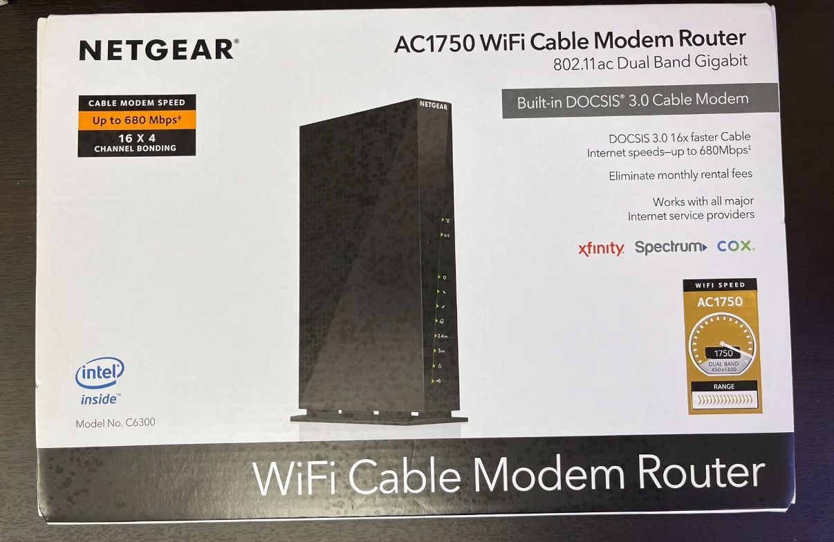 NETGEAR WiFi Cable Modem Router Dual Band