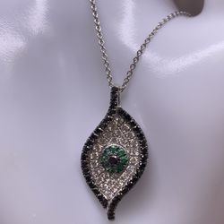14K Eye Necklace 