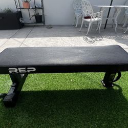 REP FB-5000 Competition Flat Bench w/ Fat Pad – Heavy Duty Home Gym Bench