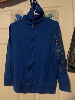 Blue zip up hoodie