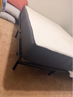 Queen foam mattress +  base