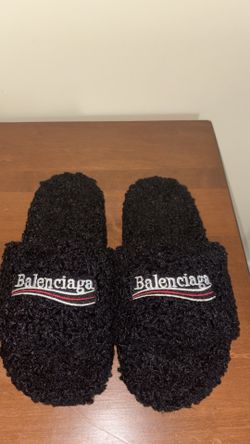 Balenciaga furry open mule black size 43 eu