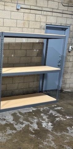 Stock Supply Storage Racks 5 ft W x 2 ft D Shelving Similar To Uline Shelves Delivery Available
