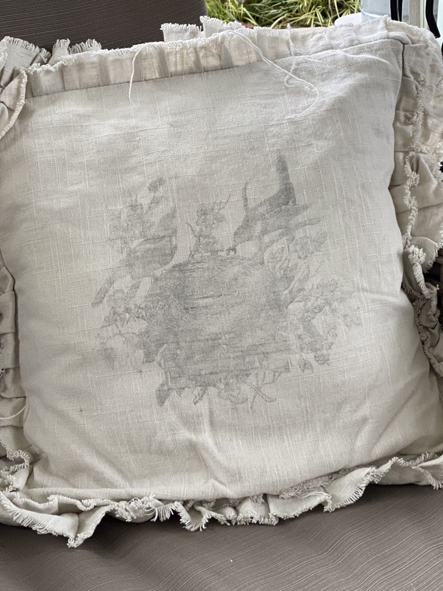 Tattered And Torn Square Toss Pillow