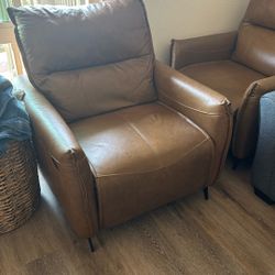 Leather Recliner Chairs x2