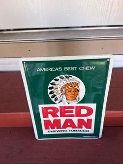 Vintage - 12" x 16" - REDMAN CHEWING TOBACCO SIGN