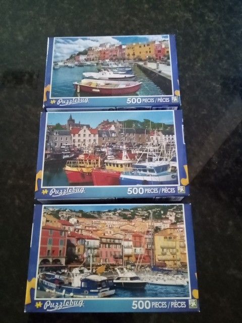 Set Of 3 Puzzlebug Puzzle Sets 500 Pcs.