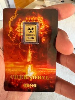 Chernobyl 1986 Commemorative Gold Bar Card