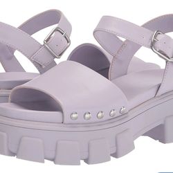 12  Circus by Sam Edelman Women's Purple and Silver  wedges size 8 used 