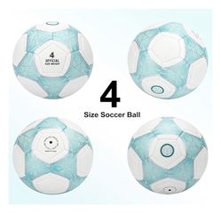 Teal Soccer Ball Size 4 for Kids Outdoor Play,
