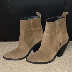Allsaints suede ankle cowboy boot women's size 8