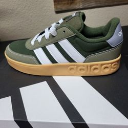 *NEW* Adidas Breakbase J JR9783 Night Cargo Green White Shoes Size 6 Women's 7 with Box and Tags