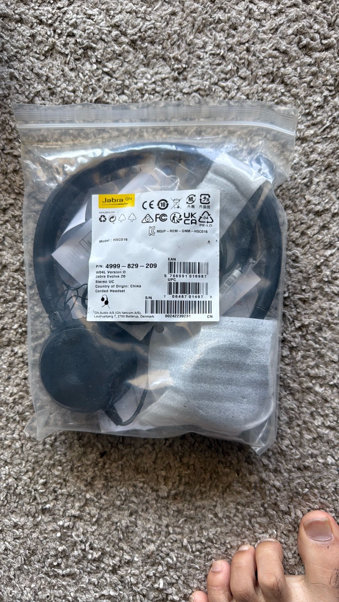 Brand New Jebra office headphone USB plug.