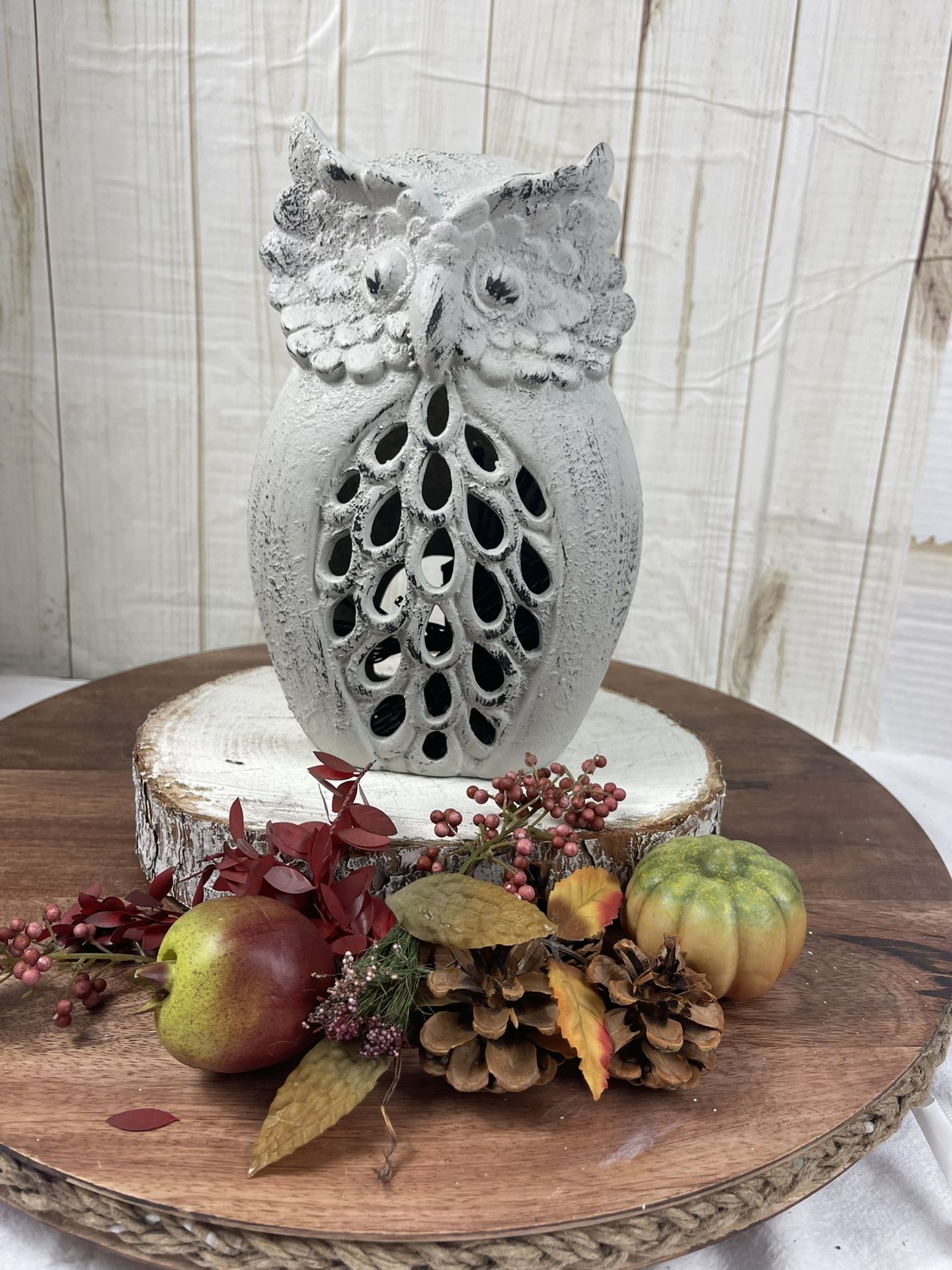 Ceramic Owl Candle Holder