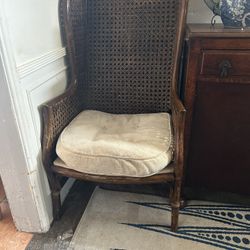 Wicker  Wingback Chair