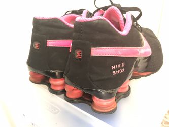 Womens nike shox top deliver shoes black pink