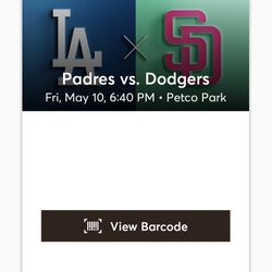 Padres vs Dodgers 5/10 at Petco Park 