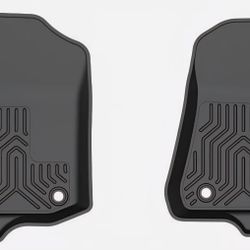Front driver/passenger floor Mat Carpet Liner All Weather TPE 4xe 3D Molded Fits 21-25 Jeep Wrangler