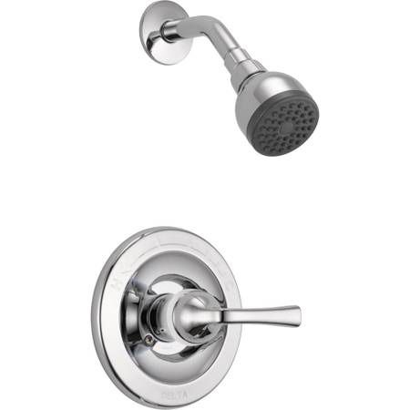 Delta Foundations Chrome 1-Handle Bathtub and Shower Faucet with Valve