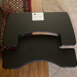 Varidesk large heavy. Black. Some scuffs in photos. 36x29x17" when raised as is. Pick up deliver.