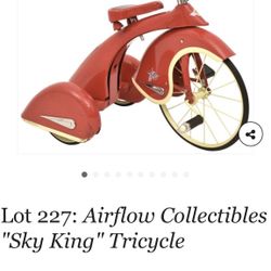 Lot 227: Airflow Collectibles "Sky King" Tricycle