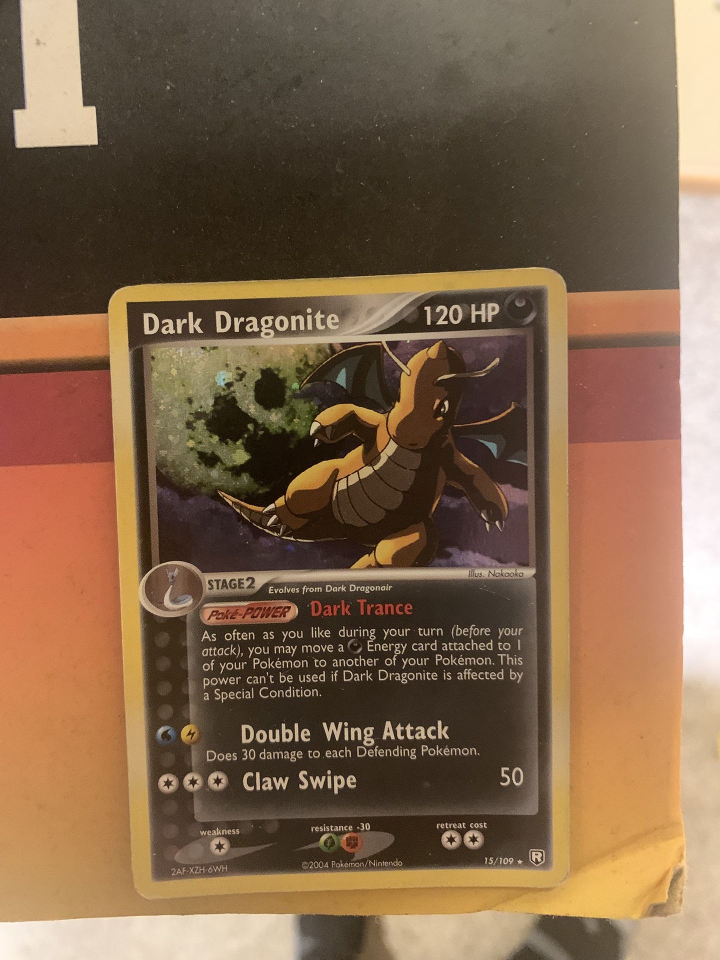 Pokemon Cards Dark Dragonite, Dark Ampharos, Dark arbok
