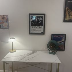 Gold And White Desk