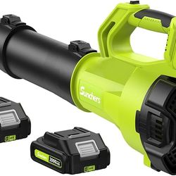 SUNCHERS Leaf Blower Cordless with 2 Batteries and Charger