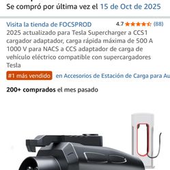 Upgraded for Tesla Supercharger to CCS1 Charger Adapter, Max 500A 1000V Fast Charge NACS to CCS Adapter, CCS1 Electric Vehicle Charging Compatible wit