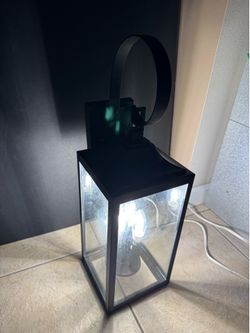 Progress Lighting Gibbes Black Wall Large 3 LED Light Mountable Outdoor Lantern