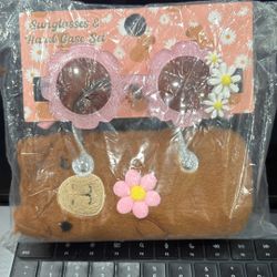 Sunglasses & Fuzzy Hard Case Set YOUTH