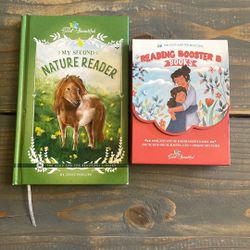 The good and the beautiful first grade reading booster B books and my second nature reader