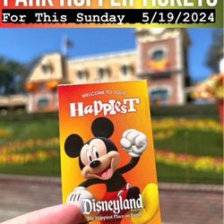 1 Park Hopper Disneyland this sunday