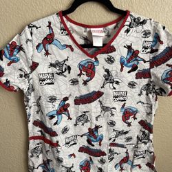 Spider Man Scrub Top